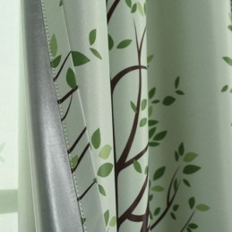 Rideaux Pastoraux Modernes Imprimés D'Arbres Pour Salon Et Chambre À Coucher