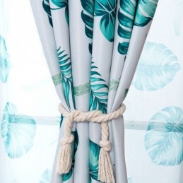 Rideaux Modernes À Imprimé Tropical, Feuilles Vertes, Pour Fenêtre De Salon