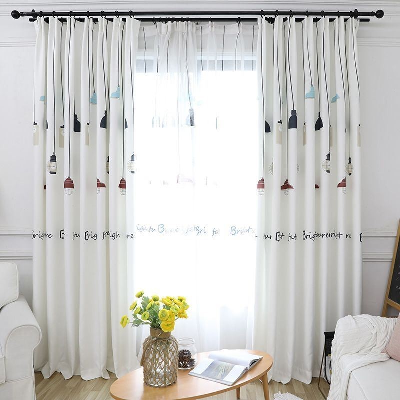 Rideau Imprimé Moderne Sur Mesure, Motif Lustre, Occultant Pour Salon
