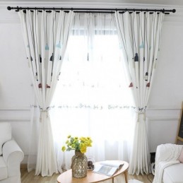 Rideau Imprimé Moderne Sur Mesure, Motif Lustre, Occultant Pour Salon