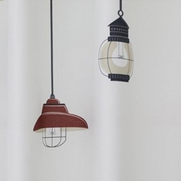 Rideau Imprimé Moderne Sur Mesure, Motif Lustre, Occultant Pour Salon