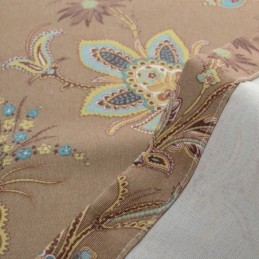Rideau En Voile Transparent De Style Américain, Fabriqué Sur Mesure, Imprimé Floral Marron