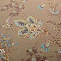 Rideau En Voile Transparent De Style Américain, Fabriqué Sur Mesure, Imprimé Floral Marron