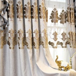Rideau Sur Mesure Rideau Style Européen Broderie