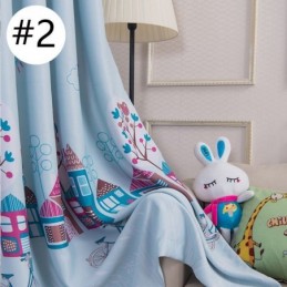 Rideaux Occultants Pour Chambre D'Enfant Motif Maison De Dessin Animé