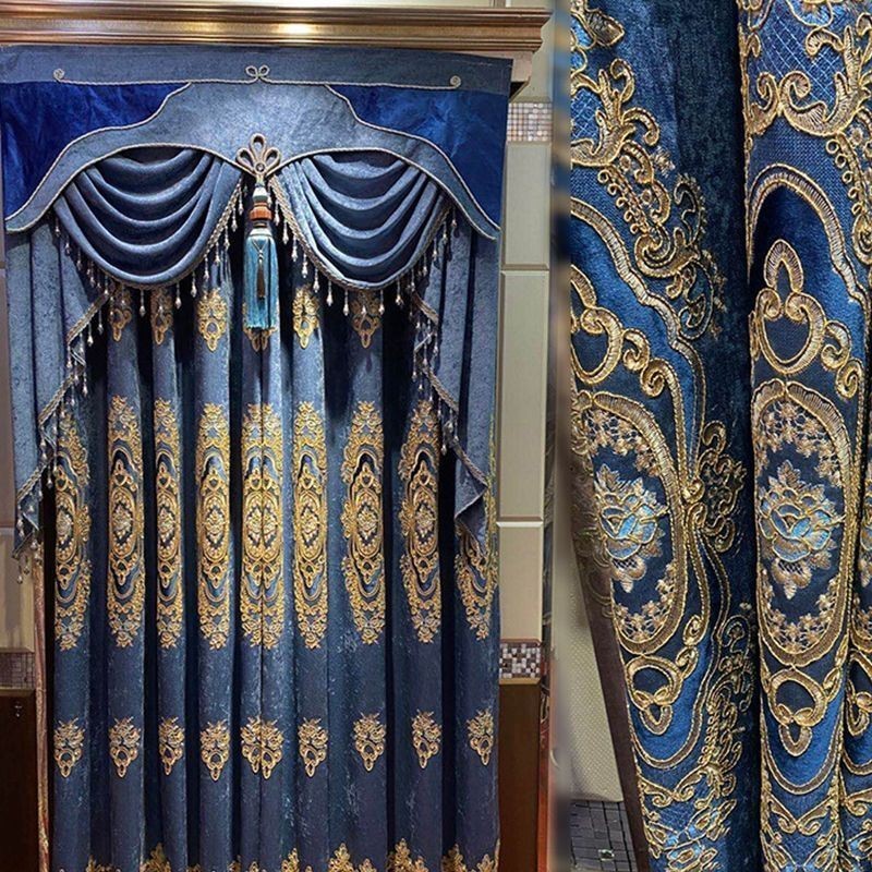 Rideau De Luxe Sur Mesure, Style Européen Brodé