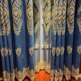 Rideau De Luxe Sur Mesure, Style Européen Brodé