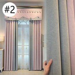 Rideau Occultant De Couleur Unie Sur Mesure Pour Salon