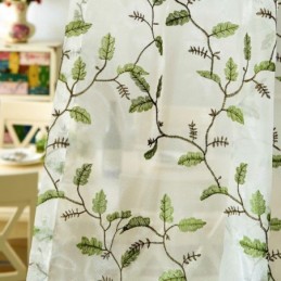 Rideaux Transparents De Style Pastoral Américain, Motif De Broderie Personnalisé Avancé