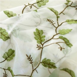 Rideaux Transparents De Style Pastoral Américain, Motif De Broderie Personnalisé Avancé