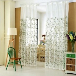 Rideaux Transparents De Style Pastoral Américain, Motif De Broderie Personnalisé Avancé