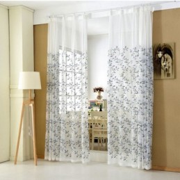 Rideaux Transparents De Style Pastoral Américain, Motif De Broderie Personnalisé Avancé
