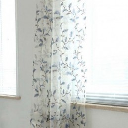 Rideaux Transparents De Style Pastoral Américain, Motif De Broderie Personnalisé Avancé