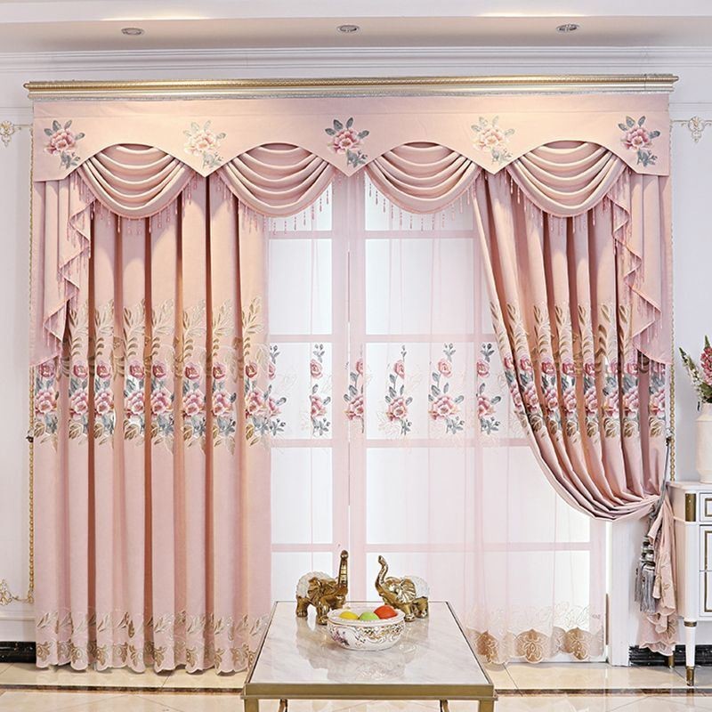 Rideau Sur Mesure Pour La Maison, Style Européen, Broderie Florale