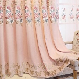 Rideau Sur Mesure Pour La Maison, Style Européen, Broderie Florale