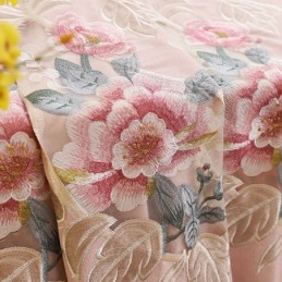 Rideau Sur Mesure Pour La Maison, Style Européen, Broderie Florale
