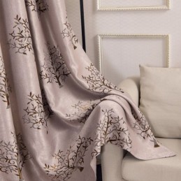 Rideaux Occultants Modernes En Tissu Jacquard À Motif Arbre