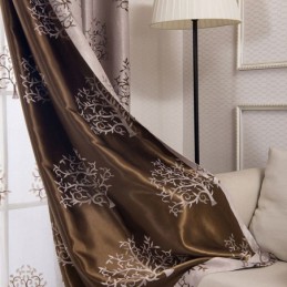 Rideaux Occultants Modernes En Tissu Jacquard À Motif Arbre