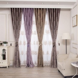 Rideaux Occultants Modernes En Tissu Jacquard À Motif Arbre