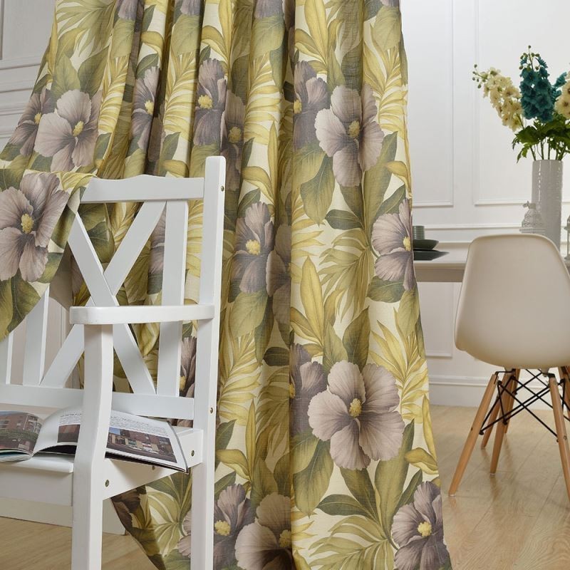 Rideau Occultant Country Max Sur Mesure, Imprimé Floral, Pour Chambre À Coucher