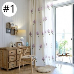 Rideau En Coton Et Lin Sur Mesure, Broderie Minimaliste