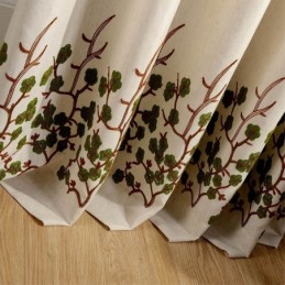 Rideau Moderne Sur Mesure En Coton Et Lin, Frais Et Minimaliste