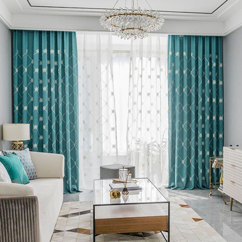 Rideau Moderne Sur Mesure En Coton À Motif Losanges
