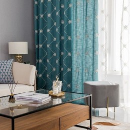 Rideau Moderne Sur Mesure En Coton À Motif Losanges