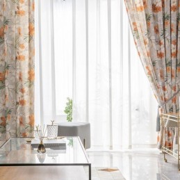 Rideau Moderne Sur Mesure Imprimé Fleurs Pour La Maison