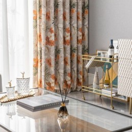 Rideau Moderne Sur Mesure Imprimé Fleurs Pour La Maison