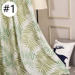 Rideau Occultant Imprimé Tropical, Sur Mesure, En Tulle, Motif Feuilles Américaines, Pour Chambre À Coucher