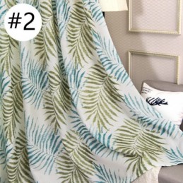 Rideau Occultant Imprimé Tropical, Sur Mesure, En Tulle, Motif Feuilles Américaines, Pour Chambre À Coucher
