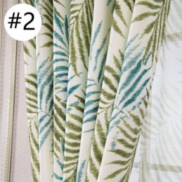 Rideau Occultant Imprimé Tropical, Sur Mesure, En Tulle, Motif Feuilles Américaines, Pour Chambre À Coucher