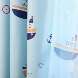 Rideaux Occultants Imprimés À Motifs De Navires Pour Enfants, Rideau Sur Mesure Pour Chambre D'Enfant