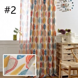 Rideau Moderne Sur Mesure En Coton Imprimé Cercles