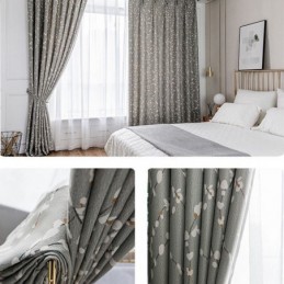Rideau Moderne Sur Mesure Imprimé Floral Pour La Maison