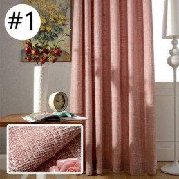 Rideau Nordique Sur Mesure Minimaliste En Coton Et Lin, Couleur Unie