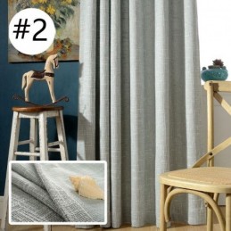 Rideau Nordique Sur Mesure Minimaliste En Coton Et Lin, Couleur Unie