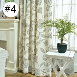 Rideau Moderne Sur Mesure En Coton Imprimé Plantes