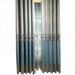Rideau En Chenille Sur Mesure, Broderie Moderne, Pour Salon