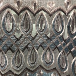 Rideau En Chenille Sur Mesure, Broderie Moderne, Pour Salon