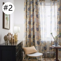 Rideau Moderne Sur Mesure En Coton Imprimé Arbres