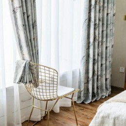 Rideau Moderne Sur Mesure Motif Marbre Pour La Maison