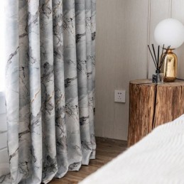 Rideau Moderne Sur Mesure Motif Marbre Pour La Maison