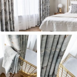 Rideau Moderne Sur Mesure Motif Marbre Pour La Maison