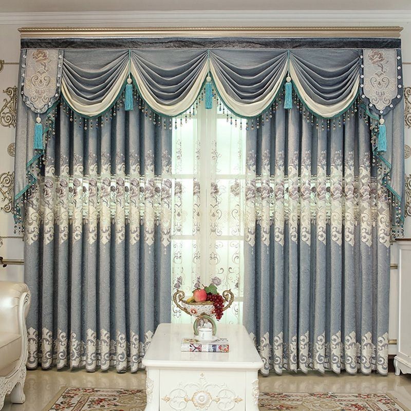 Rideau Sur Mesure En Velours Italien Avec Broderie Florale