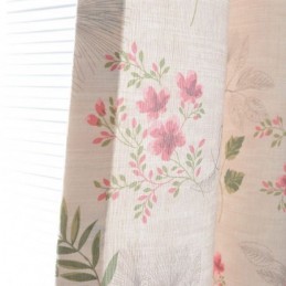 Rideau Moderne Sur Mesure En Coton Imprimé Plantes