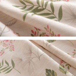 Rideau Moderne Sur Mesure En Coton Imprimé Plantes