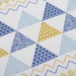 Rideau Moderne Sur Mesure En Coton Imprimé Triangle