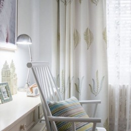 Rideau Nordique Sur Mesure Motif Feuilles